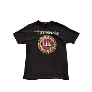Whitesnake 2016 Tour T-Shirt Black Graphic Band Tee Double Sided Size XL